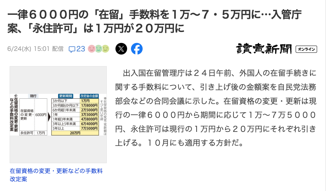 日本入管新政：更新涨、永住涨，但认定免费是老规矩，别弄混了「新干线教育集团」